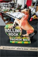 Rolling Rock Premium Beer Chalkware Horse