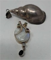 Pair of sterling pendants marked 925