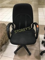 Black Swivel Arm Chair