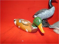 Qty of duck ornaments wooden {14"L}