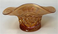 Circle Scroll JIP Hat Vase - Carnival Glass