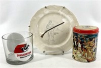 Tray- Winchester Tin, Jar, Kentucky Rifle Plate
