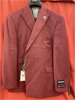 NEW  Stacey Adams burgundy suit with pants. 52R
