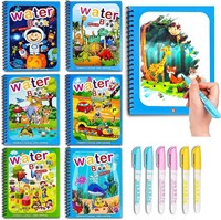 SEALED-3 Pcs Water Coloring Books for Kids x3