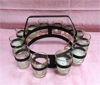 METAL ROUND CANDLE HOLDERS WITGH TEALIGHT CANDLES