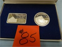 (2) 1974 "Mount Everest" Mint 1 oz. .999 Silver