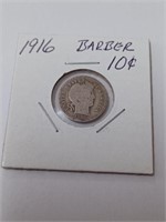 Silver 1916 Barber Dime