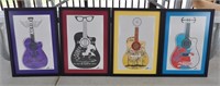 Set of 4 Framed Music Prints: "Made with Tone"