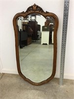 Beautiful Early Mirror with Oak Frame Wall Hung