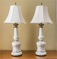 French "Porcelain de Paris" Table Lamps