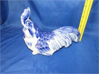 Blue & White Rooster