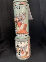 PLANTERS PEANUTS ADVERTISING TINS - 6.5“ AND 10"