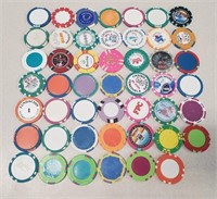 48 Foreign & Domestic Casino Chips