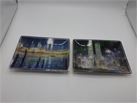 Pair of 9/11 Bradford Exchange Plates
