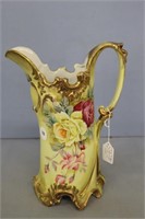 Large Nippon Hand Painted Pitcher