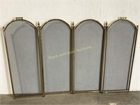 Vintage Brass Fireplace Screen