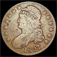 1827 O-130 R4 Capped Bust Half Dollar LIGHTLY