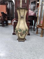 Large Painted Metal Vase