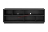Tv console charcoal gray finish