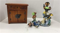 (2) Stangl bird figurines, miniature wooden