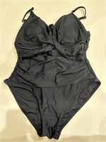(L) Women's One Piece Swimsuit Black