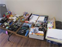 Large lot of office supplies approx 13 flats: