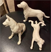 UNFIRED POTTERY DOGS