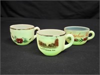 (6) Heisey Custard Glass Souvenir Cups