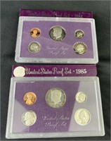 1984, 1985 U.S. Mint Proof Coin Sets