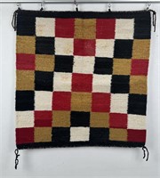 Navajo Indian Blanket Rug Checkerboard
