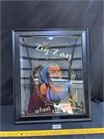Framed Velvet Zig Zag Man Painting