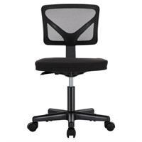 Sweetcrispy Armless Desk Chairs, Ergonomic Low