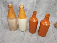 mid 1800's Stoneware Beer Bottles
