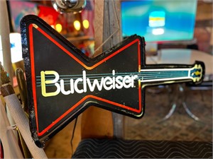 41 x 15” Light Up Budweiser Guitar