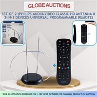 SET OF 2(TV ANTENNA+UNIVERSAL PROGRAMMABLE REMOTE)