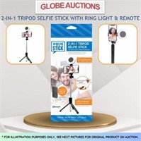 2-IN-1 TRIPOD SELFIE STICK W/ RING LIGHT & REMOTE