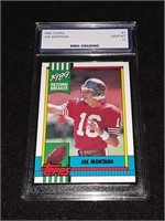 Joe Montana 1990 Topps GEM MT 10 Record Breaker