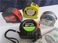 (4) asst Usable Tape Measures