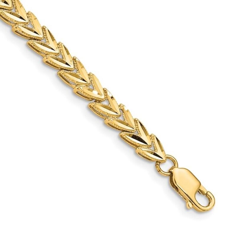 14k- Diamond Cut Bracelet