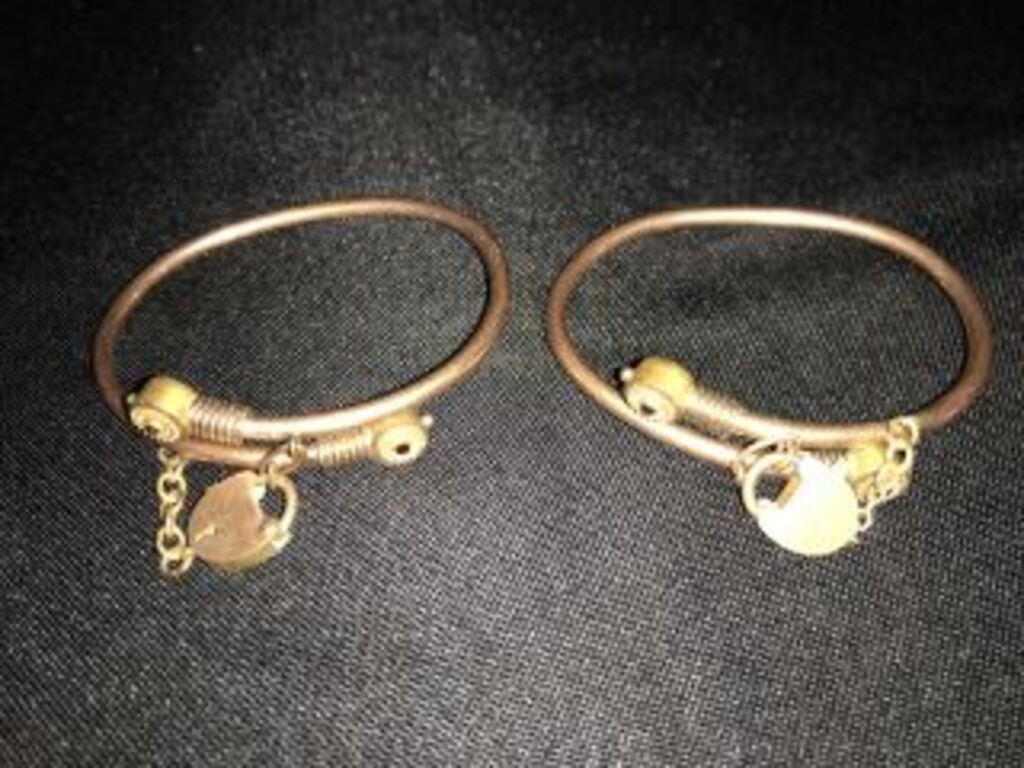 Victorian Wedding Bracelets w/ Garnet