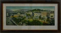 FRAMED VINTAGE POSTER OF NICE, FRANCE SIGNED ADIA