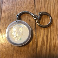 Encased Kennedy Half Dollar Coin Keychain
