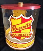RARE ANTIQUE RUSSELS COOKIES JAR CHARLOTTE NC 12"T