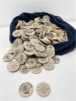 Wooden Nickels, Large Bag From Tatina’s Trading