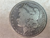 1888 Morgan Silver Dollar Coin, 90% Silver