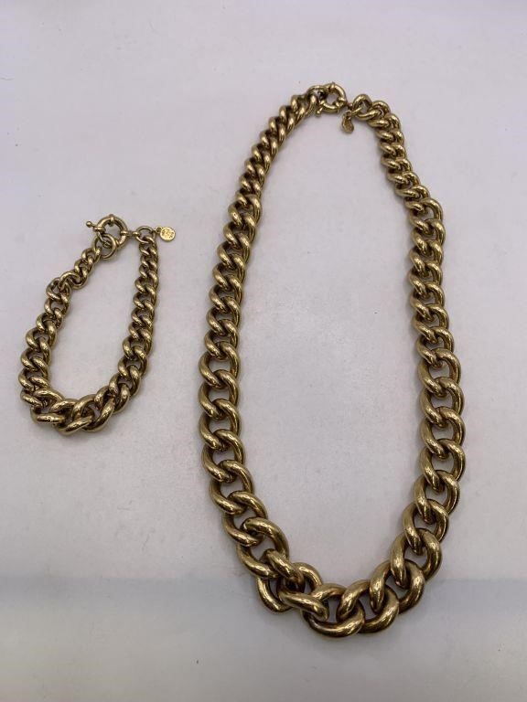 SIGNED CHAIN & BRACELET SET