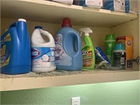 Contents of third shelf and laundry room over