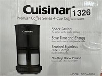 CUISINART 4 CUP COFFEE MAKER RETAIL $50