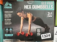 RBX HEX DUMBBELLS RETAIL $40