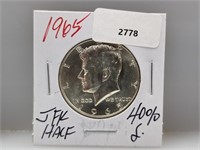 1965 40% Silv JFK Half $1 Dollar